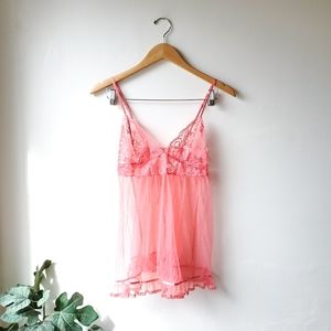 ☀️2/$15☀️ Victoria's Secret Pink Lace Chemise XS